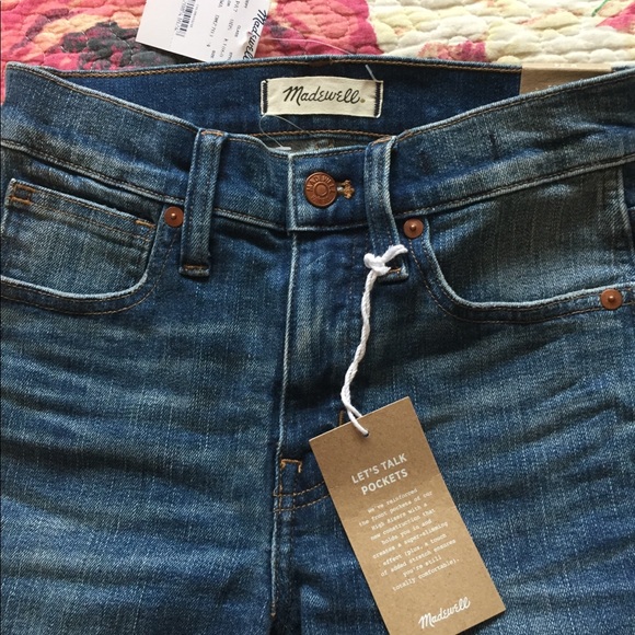 Distressed madewell skinny raw hem jeans - Picture 4 of 6